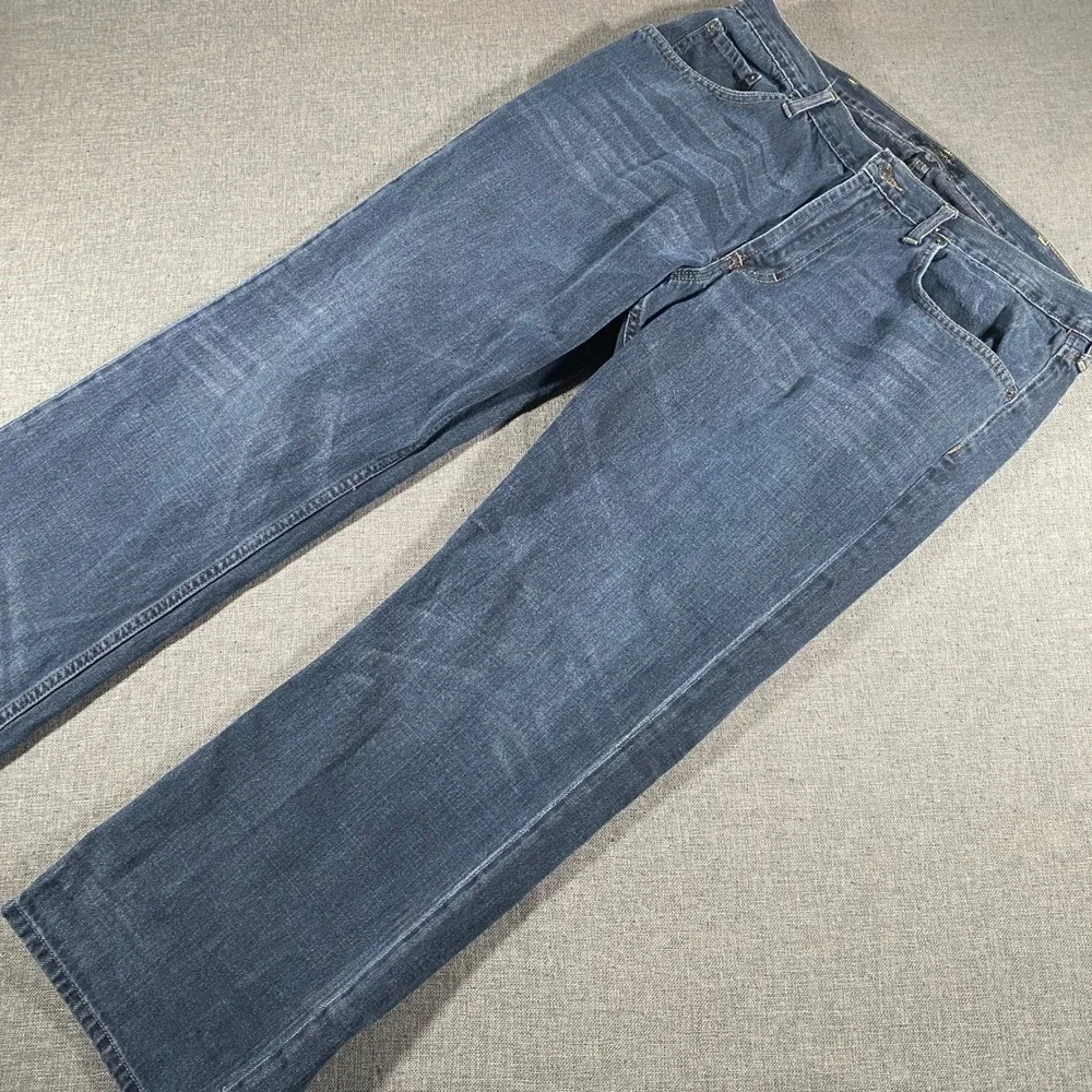Banana Republic Straight Leg Jeans Mens 38x30 (Fits 38x28) Dark Wash‎ Blue Denim